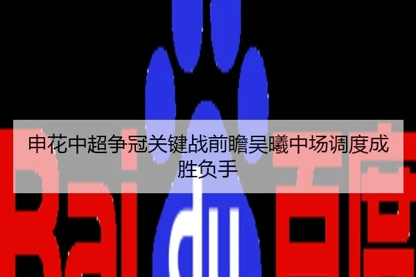 申花中超争冠关键战前瞻吴曦中场调度成胜负手